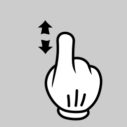 swipe up down